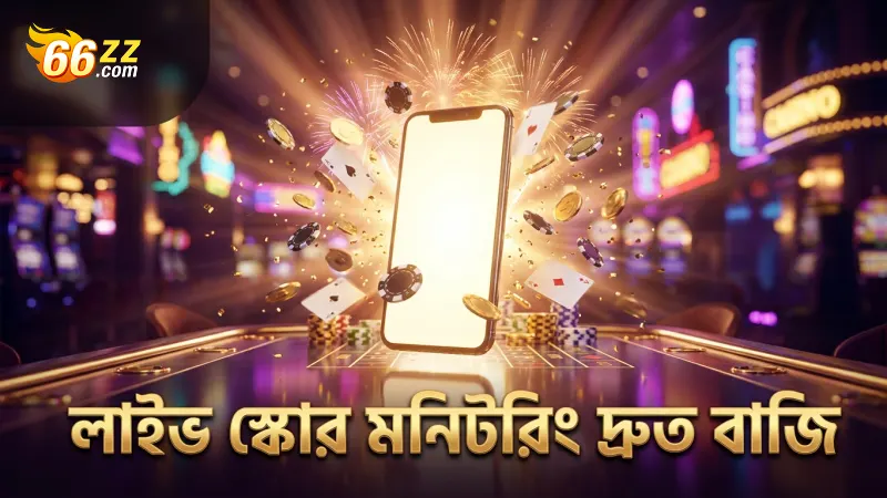 লাইভ স্কোর দেখে দ্রুত বাজি ধরার জন্য স্কোর মনিটরিং ব্যবস্থাপনা।